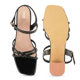 Anouk Women Solid Block Heel Sandals with Buckles image 5