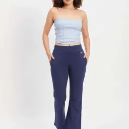 Clovia Blue Cotton Top Sports Track Pants Set-picture-19