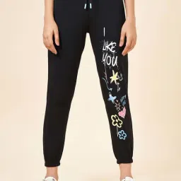 Coolsters by Pantaloons Kids Jet Black Cotton Printed Joggers-image-56