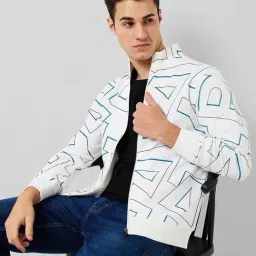 Park Avenue White Slim Fit Printed Sweatshirt image 4