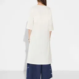 Rangmanch By Pantaloons Bright White Regular Fit Embroidered Kurta image 2