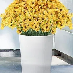 Dekorly Yellow Plastic Artificial Flower Without Pot image 4