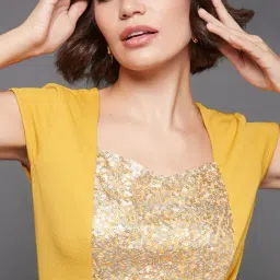 Miss Chase Mustard Embellished Jumpsuit image 5