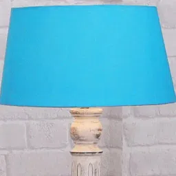 Homesake 'Antique' Turquoise & Brown Wood Tall Floor Lamp With Shade & Bulb - Set of 1 image 5