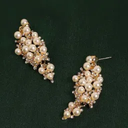 Sohi goldplated drop earrings for women-image-3