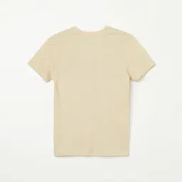 Fame Forever by Lifestyle Boys Beige Cotton Printed T-Shirt image 2