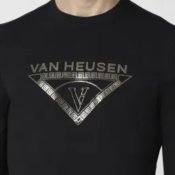 Van Heusen Black Regular Fit Printed Sweatshirt image 4