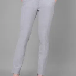 Crimsoune Club Grey Slim Fit Mid Rise Trousers-image-91