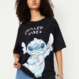 max Women Graphic Printed Round Neck Cotton Oversized T-shirt-picture-28