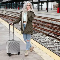 SWISS MILITARY Trolley Luggage/Suitcase Cygnus Series 33 L Plastic Silver, CYGNUS image 5