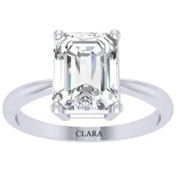 Clara White Sterling Silver Emerald Cut CZ Solitaire Ring-picture-34