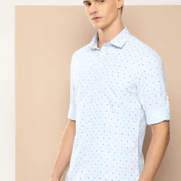 encore by INVICTUS Geometric Printed Roll-Up Sleeves Casual Shirt image 4