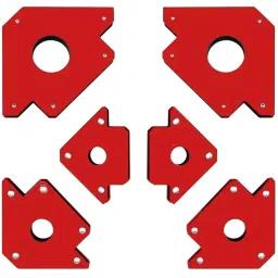 TileMaster Multi-Angle Magnetic Welding Clamp Set 45°, 90° & 135° 80 mm Throat Depth Mild Steel Red, TM-20 (Set of 6)-picture-11