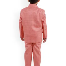BAESD Boys 5-Piece Checked Single-Breasted Suit image 3