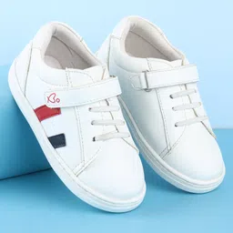 Babyoye Casual Shoes with Velcro Closure & Side Strip- White-picture-10