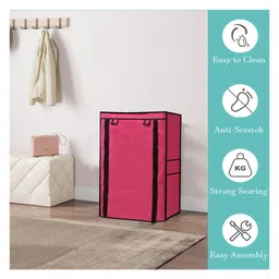 Urban Choice 4Layer Metal Shoe Rack with Pink Cover Stylish, Durable & Space Saving Organizer for Home & Office-picture-13