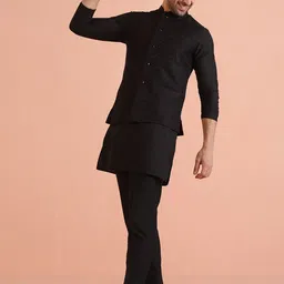 KISAH Men Jacquard Nehru Jacket image 4