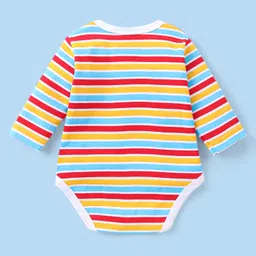 Babyhug Disney Interlock Knit Full Sleeves Mickey Mouse Printed Onesies Pack of 3 - White image 3