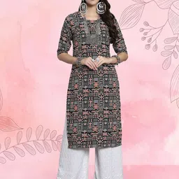 Ethnic basket Women Pack Of 2 Multicoloured Crepe Kurtas image 4