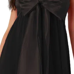 FIMBUL Women Front Bow Tie-Up Net Strapless Baby Doll image 3
