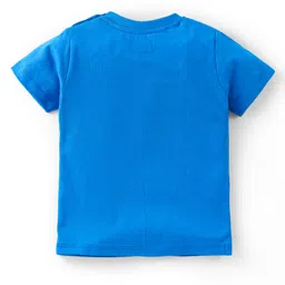Babyhug Cotton Woven Half Sleeves Shirt with T-Shirt Beach Theme Print - Yellow & Blue image 5