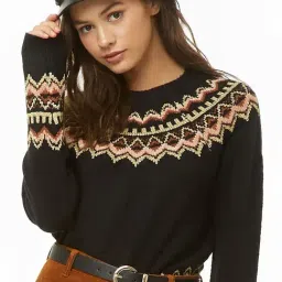 Forever 21 Black Embroidered Sweater-image-87