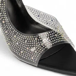 Truffle Collection Women's Black Sling Back Sandals image 5