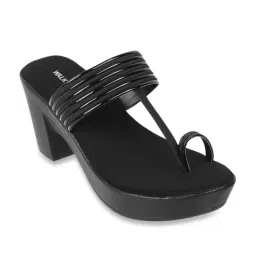 Walkway Women's Black Toe Ring Sandals-picture-27