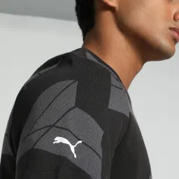 Puma Black Cotton Regular Fit Printed T-Shirt image 5