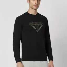 Van Heusen Black Regular Fit Printed Sweatshirt image 3