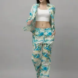 PURYS White & Blue Printed Shirt image 5