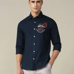 U.S. Polo Assn. Navy Cotton Regular Fit Shirt-picture-16