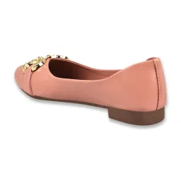Shoetopia Women's Peach Flat Ballets image 5