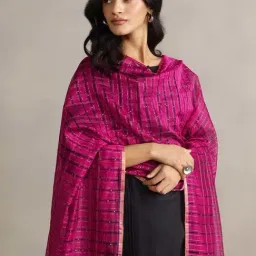 Fabindia Pink Woven Dupatta image 3