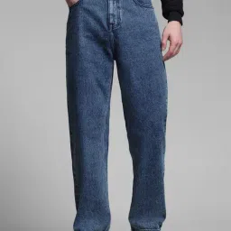 Jack & Jones Blue Cotton Loose Fit Jeans-picture-25