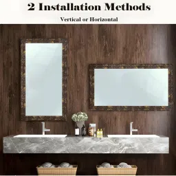 Art Street Copper Glass Rectangular Wall Decorative Mirror with Frame image 5