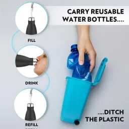 borosil ?Borosil Water Bottle with Single Wall & Leakproof (Black, ?900 ml) image 5