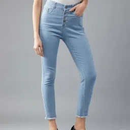 DOLCE CRUDO Light Blue High Rise Jeans-image-47