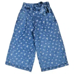 Gini & Jony Kids Blue Floral Print Culottes-picture-11