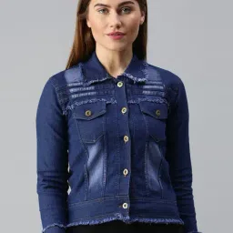 VOXATI Blue Regular Fit Jacket-image-3