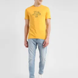 Levi's Yellow Cotton Regular Fit Printed T-Shirt image 5