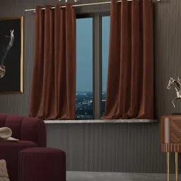 Stoa Paris Date Night Caramel Caress Velvet Door Curtain (7 ft) image 5
