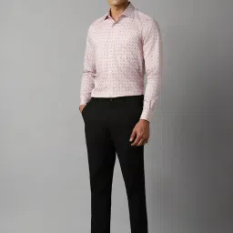 Louis Philippe Pink Cotton Regular Fit Printed Shirt image 5