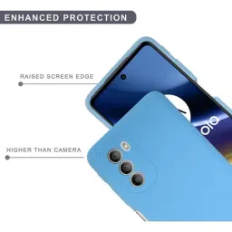Sprig Liquid Silicone Back Cover for Motorola G51 5G (Blue) image 4