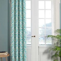 Bianca EL`PESSO Silver & Green Faux Silk 7 Ft. Door Curtain-picture-5