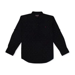 Gini & Jony Kids Black Cotton Printed Full Sleeves Shirt-picture-35