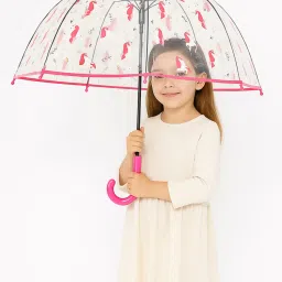 Little Surprise Box Pink Polyester Unicorn Print Umbrella image 5