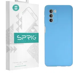 Sprig Liquid Silicone Back Cover for Motorola G51 5G (Blue)-picture-36