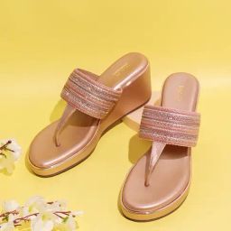 Inc.5 Women's Rose Gold T-Strap Wedges-picture-45