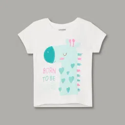 Juniors by Lifestyle Girls White Cotton Printed T-Shirt-image-29